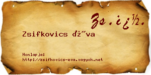 Zsifkovics Éva névjegykártya
